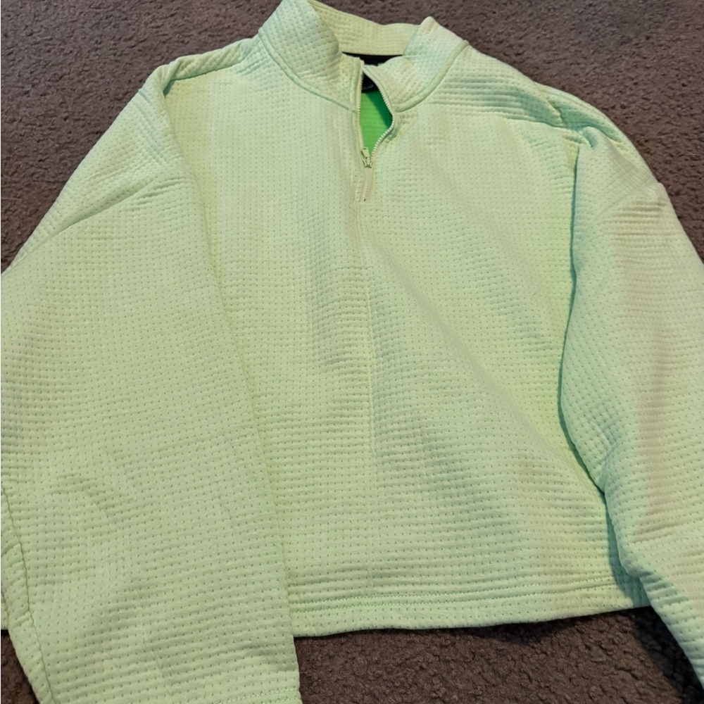 Nike Light Green Quarter-Zip Pullover